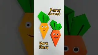 How to make paper carrot 🥕🥕 / paper carrot / carrot craft ideas #shorts #shortsvideo #diy #funny