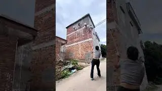 Self built house exterior wall insulation cement mortar Construction process