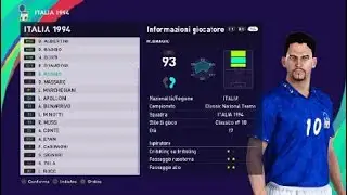 eFootball PES 2021: Italy 1994 classic team (PS4)