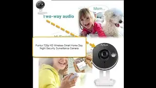 Funlux 720p HD Wireless Smart Home Day Night Security Surveillance Camera