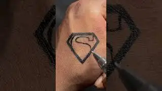 Superman logo design #shorts #tattoo #art