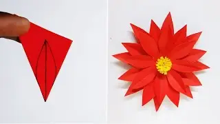 ||🌺🌿 DIY How to make best craft will  hanging red colors paper 🌺 ||