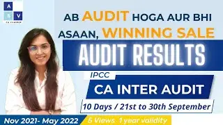 CA INTER AUDIT | CA IPCC AUDIT | ICAI Results #cainterresult #caipccresult July 2021