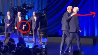 Obama PULLS BIDEN Off Stage When he FREEZES at a Fundraiser