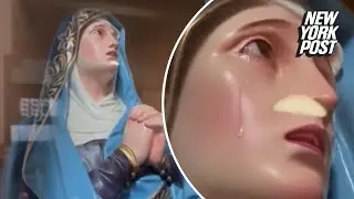 &lsquo;Crying&rsquo; Virgin Mary statue with tears &lsquo;flowing&rsquo; down her cheeks stuns churchgoers