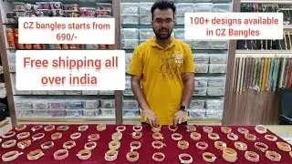 cz bangles starts from 690/-
