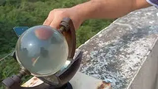 Sunshine recorder  Device to measure the duration of bright sunshine in a day360P