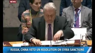 Syria sanctions: Russia and China veto UN resolution