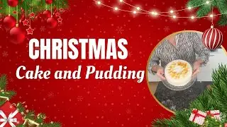 My finished Christmas Cake and Christmas Pudding
