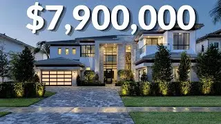 Inside a Newly Built $7,900,000 Waterfront Mansion | Boca Raton Luxury Home Tour
