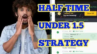 HALF TIME UNDER 1.5 TRICK 99.8%% SURE