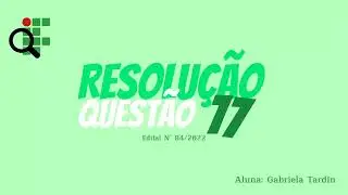 (IFES 84/2022) Resolu&ccedil;&atilde;o Quest&atilde;o 17 - Regra de Tr&ecirc;s