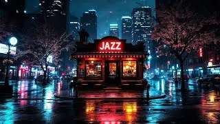 🎷 Live Jazz Ambience from New York Streets | Cozy Night City Sounds & Neon Mood