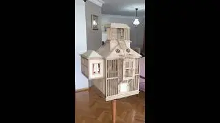 CUMBALI AHŞAP KUŞ KAFESİ -4 (HOME MADE BIRDCAGE)