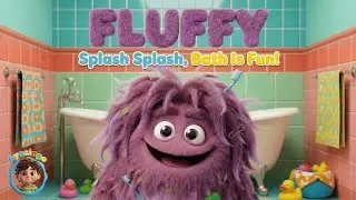 🫧 Splash Splash! Fluffy Makes Bath Time FUN 🛁 | Kids Bath Song 🧼