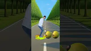 I jump on monster Pac Man vs big monster Pac Man game over#shorts#youtubeshorts#viral#funny#vfx