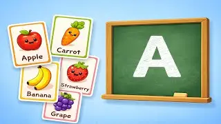 Песенка про фрукты и овощи для детей | Учим алфавит с помощью фруктов и овощей 🍎🥕🍌