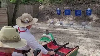 Jess Killinit, shooting clean with the Lake County Pistoleros.