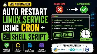 Auto Restart a Linux Service Using Cron + Shell Script | SRE Automation