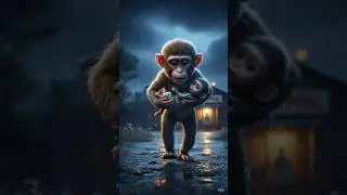 This Monkey Brother Will Make You Cry 😢❤️ | Emotional Story #shorts #ai #monkey #viral #trending