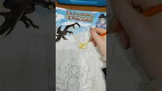 coloring fire breathing dragon #drawing