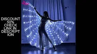 LED Wings Belly Dance Wings Isis Halloween Wing Prop Shining LED Lamp Wing Belly Dance Costumes Acce