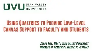 Using Qualtrics to Provide Low-Level Support to Faculty and Students