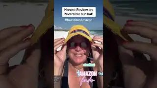Honest Review on Reversible sun hat! #sunhat #itshotoutside #sandytoesknows #howtomakemoneyonamazon