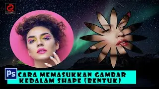 cara memasukkan gambar ke bentuk lingkaran | shape di photoshop