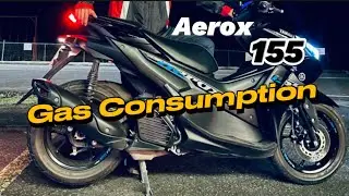 Yamaha Aerox155 2023 Gas consumption |#aerox155