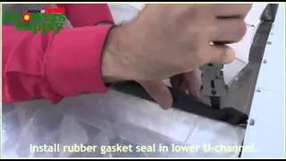 GrowSpan Greenhouse Vent Accordion Insect Screen Installation Part 02