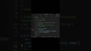 calculate simple interest in java #java #javainterview #code #coding