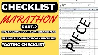 Footing || Filling & Compaction || RMC-Batching plant Checklist for Civil Construction Works