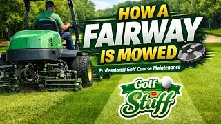 Fairway mowing on a professional golf course.!