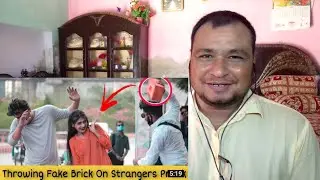 Throwing Fake Brick On People With No Mask | Prank in Pakistan | Vella Reaction | 2021