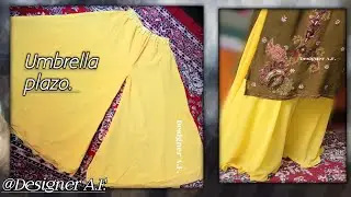 Gheerdaar plazo With lining fabric, Cutting and Stitching / Umbrella plazo / Aureb Plazo tutorial ✨😍