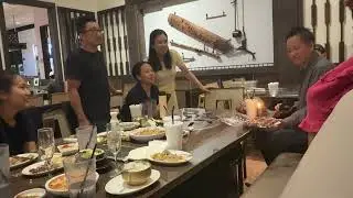 Dining out with family