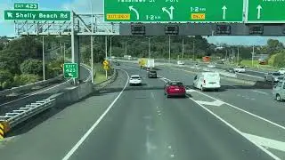 Crossing the Auckland Harbour Bridge by bus