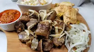 chèvre braisée à la moutarde, un délice/ goat meat #viande #braised #cuisine