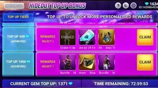 FREE FIRE NEW EVENT | HIDEOUT TOP UP BONUS | HOW TO CLAIM HIDEOUT TOP UP BONUS | FF NEW EVENT TODAY