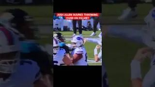 BREAKING: JOSH ALLEN INJURES THROWING HAND ON TEAMMATES HELMET