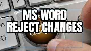 How To Reject Changes In Ms Word | Word Tricks | @zafroohi