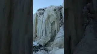 HUGE ICE WATERFALL #shorts