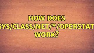How does /sys/class/net/\*/operstate work?