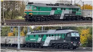 Diesel Power Ludmiła z ciężkim ładunkiem BR232-035 & BR232-693 wyjazd ze stacji Gdańsk Wrzeszcz