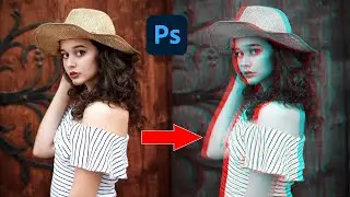 How to Create a Portrait Split Color Glitch Effect in Photoshop _ Photoshop Tutorial