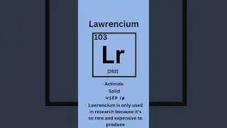 Lawrencium - Elements series part-103 🧪 #science #stem #learning