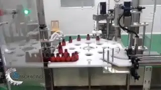 AUTOMATIC SYRUP FILLING AND CAPPING MACHINE