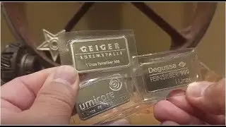 Geiger Edelmetalle, Degussa, Umicore Немецкий слиток 1 унция Feinsilber Серебряные слитки 1 унция