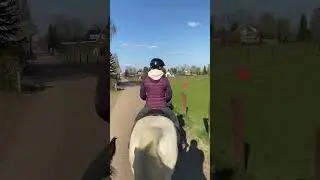 Thuiskomen na een buitenrit met de paarden